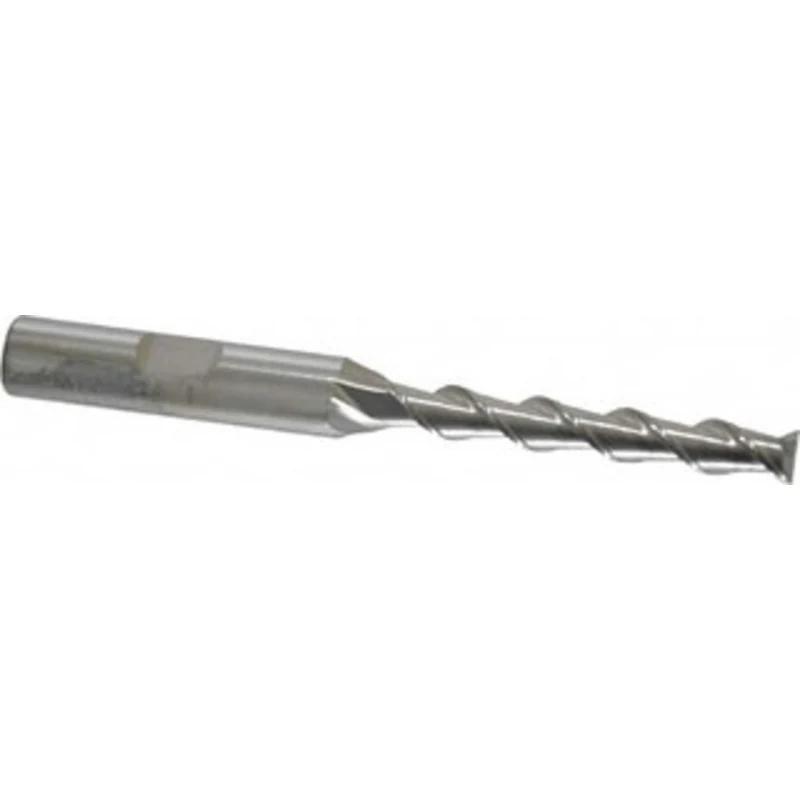 KYOCERA SGS 1/4, 1-3/4 LOC, 3/8 Shank Diam, 3-9/16 OAL, 2 Flute, Solid Carbide Square End Mill Single End, Uncoated, ...